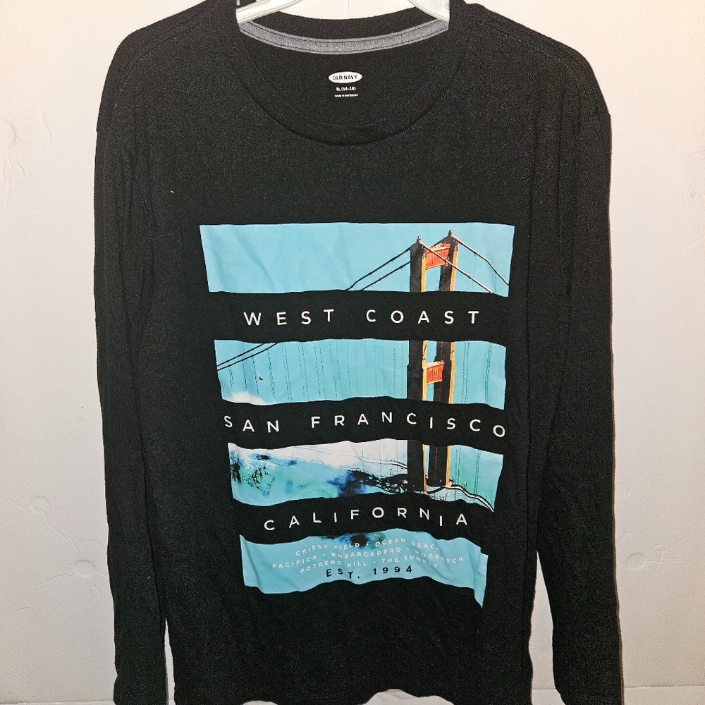 Boys OLD NAVY Black Long Sleeve Shirt Size XL